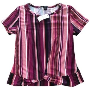 NWT RUE 21 PINK/PURPLE TOP JUNIORS LARGE